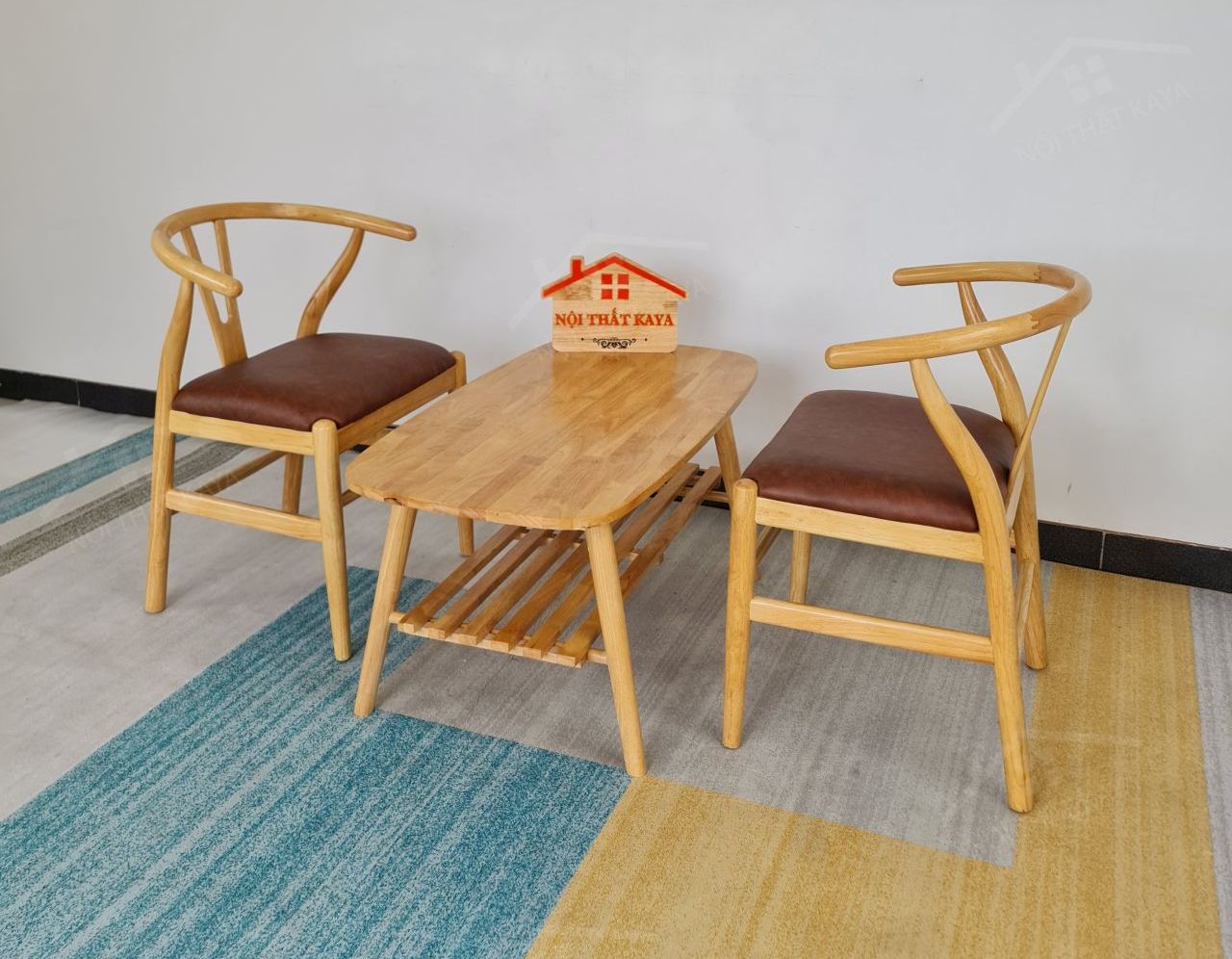 Wishbon 2 Ghế + Bàn Ky-gh 110 (2)