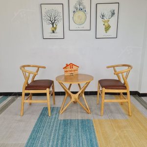 Wishbon 2 Ghế + Bàn Chân Sao