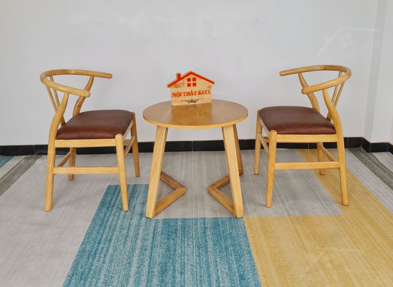 Wishbon 2 Ghế + Bàn Chân V (1)