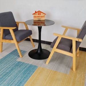 Sofa 2 Ghế + Bàn đá Chân Tulip (2)
