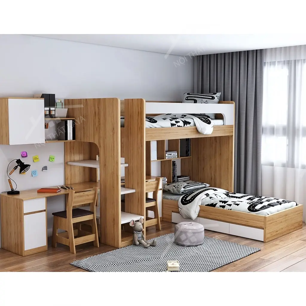 Giường Tầng Gỗ Công Nghiệp 038 (1)