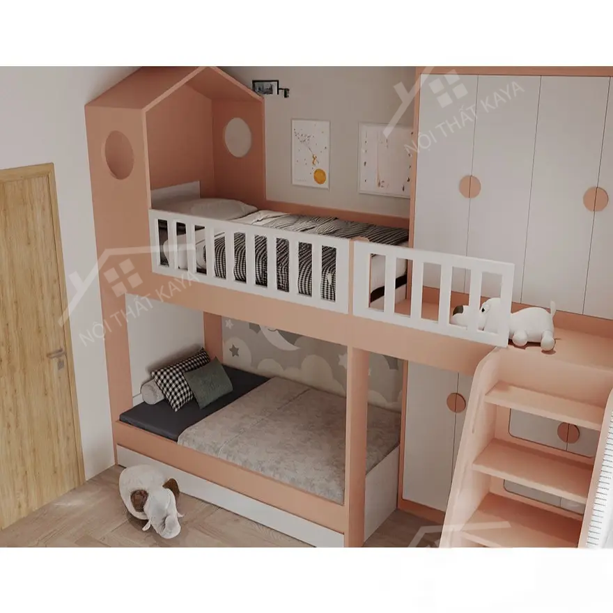 Giường Tầng Gỗ Công Nghiệp 048 (3)
