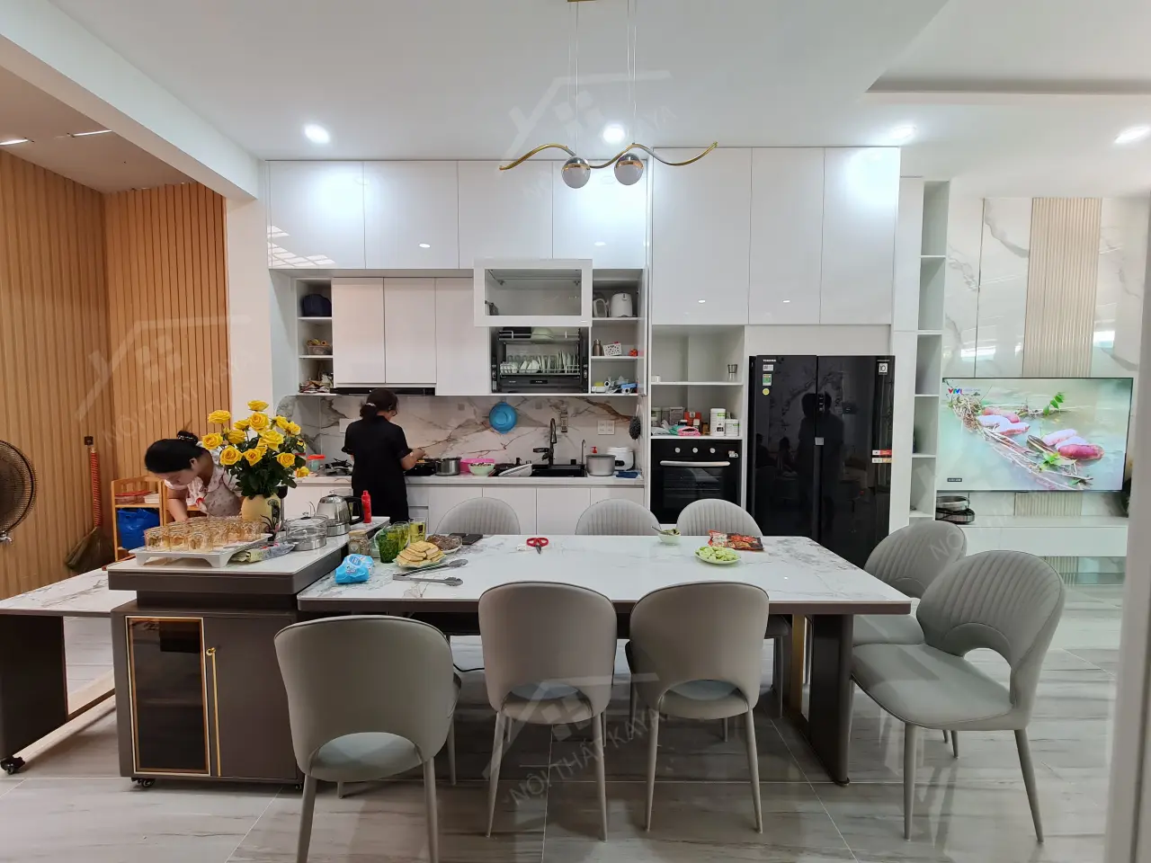 Nhà Anh Hoàng - Gò Vấp - Bếp Và Phòng Khách (6)