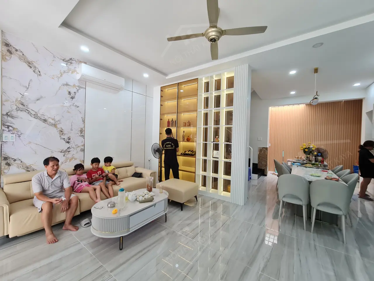 Nhà Anh Hoàng - Gò Vấp - Bếp Và Phòng Khách (9)