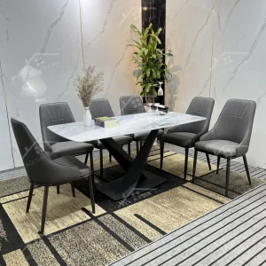 Bộ Bàn Ghế Nhập Khẩu Alice (6 Ghế) 6 Ghế + Chân A-x (4)