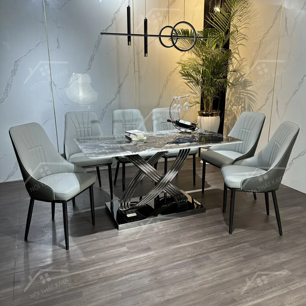 Bộ Bàn Ghế Nhập Khẩu Alice - 6 Ghế - K12 (2)