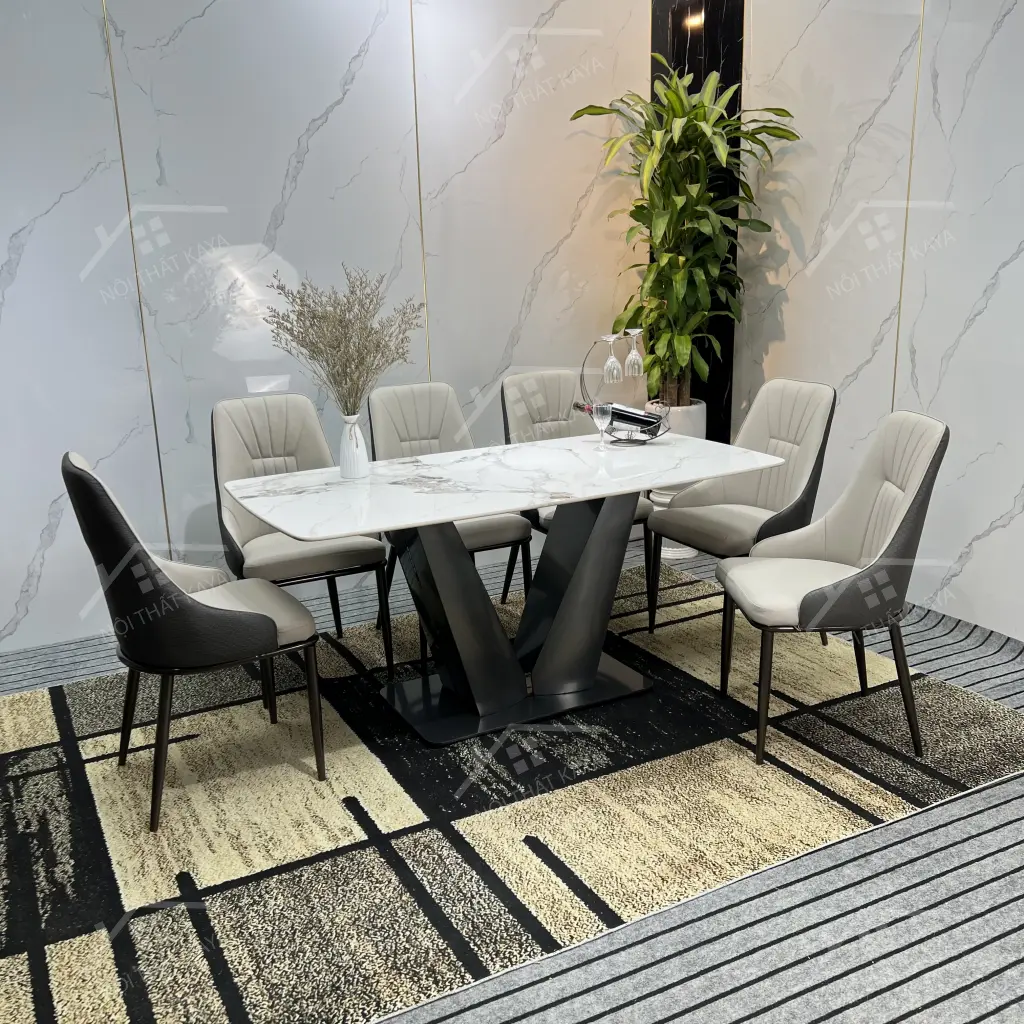 Bộ Bàn Ghế Nhập Khẩu Alice - 6 Ghế - K43 (1)