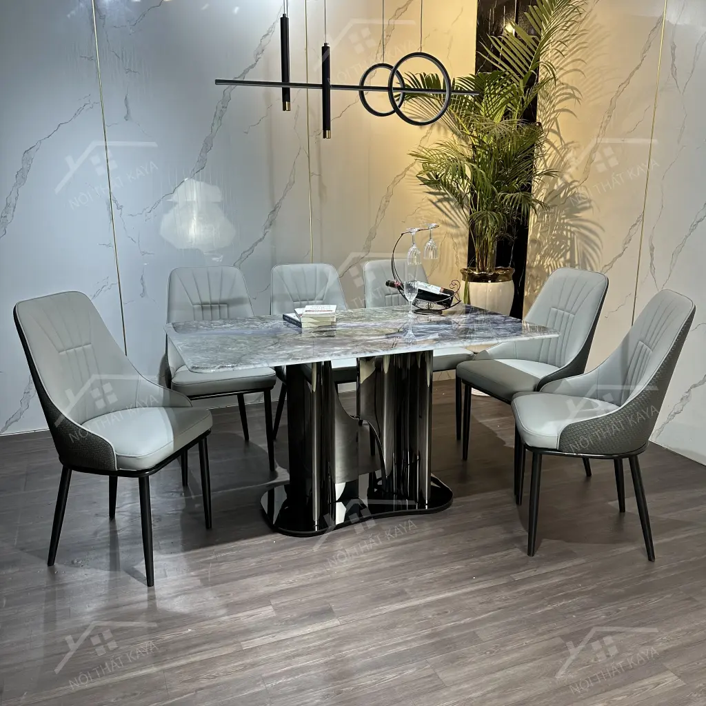 Bộ Bàn Ghế Nhập Khẩu Alice - 6 Ghế - K70 (1)