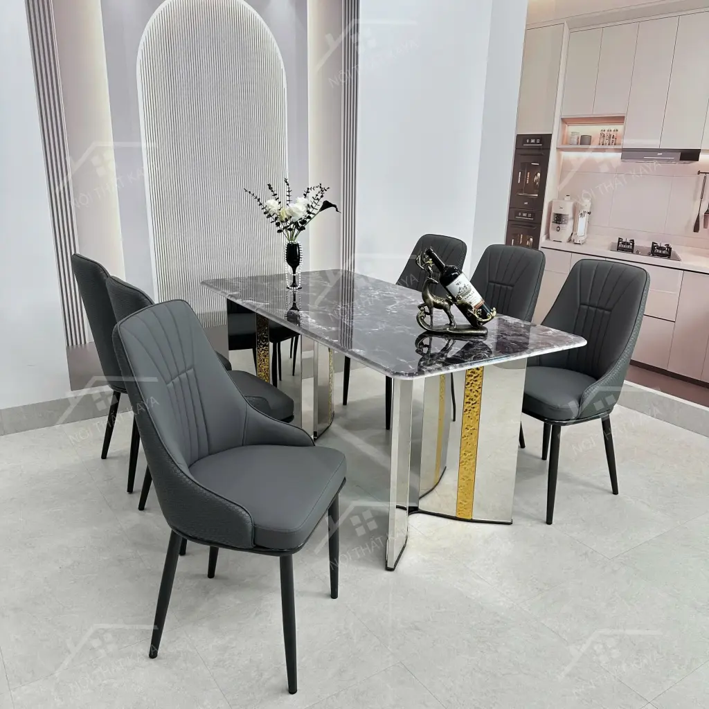Bộ Bàn Ghế Nhập Khẩu Alice - 6 Ghế - K71 (1)