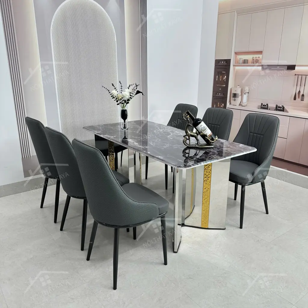 Bộ Bàn Ghế Nhập Khẩu Alice - 6 Ghế - K71 (2)