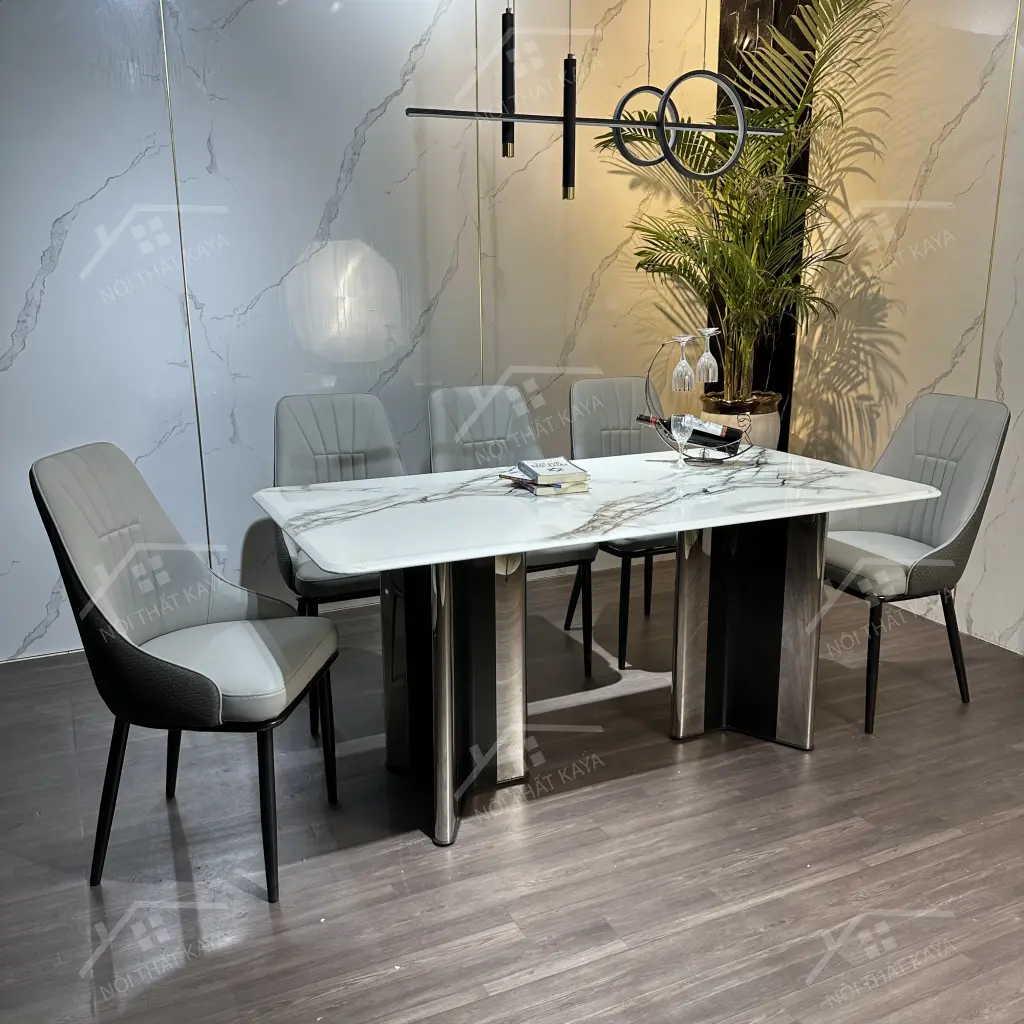 Bộ Bàn Ghế Nhập Khẩu Alice - 6 Ghế - K73 (1)