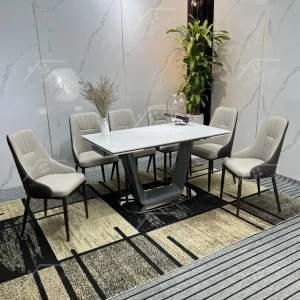 Bộ Bàn Ghế Nhập Khẩu Alice - Kéo Dài 6 Ghế Chữ U (3)