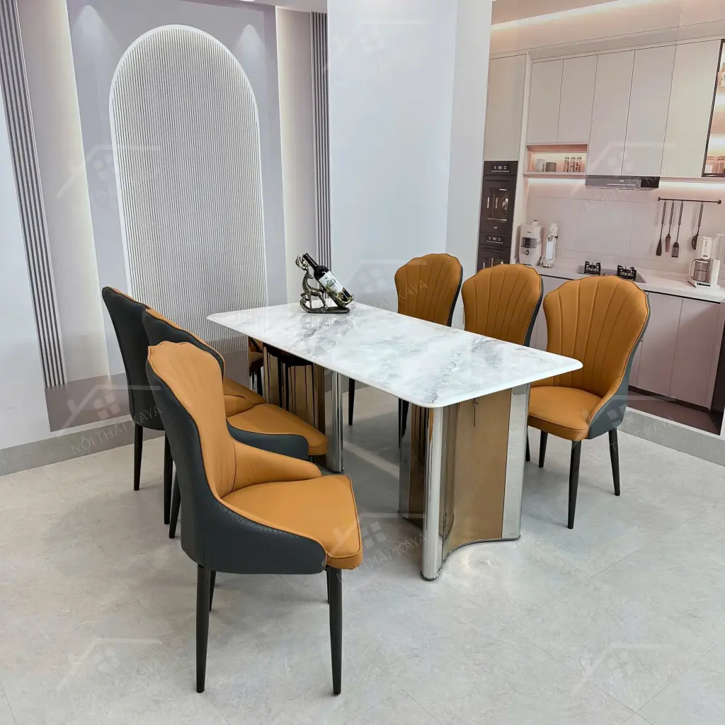 Bộ Bàn Ghế Nhập Khẩu Ella - 6 Ghế - K22