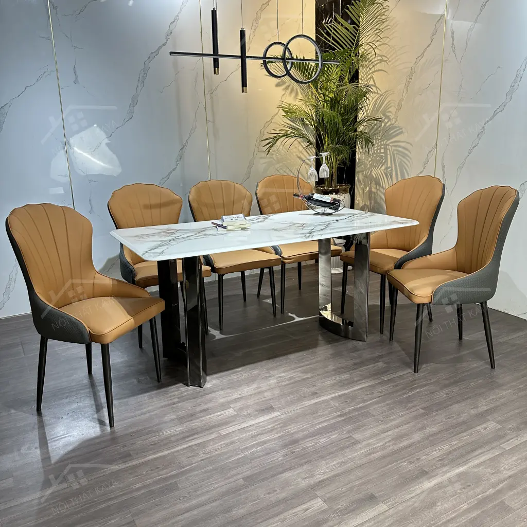 Bộ Bàn Ghế Nhập Khẩu Ella - 6 Ghế - K55