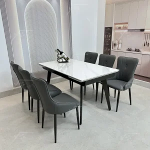 Bộ Bàn Ghế Nhập Khẩu Eric - 6 Ghế - K57 (kéo Dài)