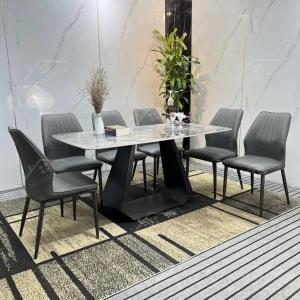 Bộ Bàn Ghế Nhập Khẩu Jena - 6 Ghế - K08 (chân Chanel)