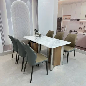 Bộ Bàn Ghế Nhập Khẩu Jena - 6 Ghế - K22 (mạ Vàng)