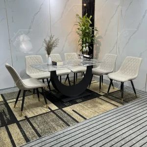 Bộ Bàn Ghế Nhập Khẩu Loft - 6 Ghế - K08 (chân C)