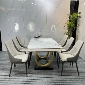 Bộ Bàn Ghế Nhập Khẩu Monet Vip - 6 Ghế - K04 (chân Double Q)