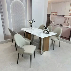 Bộ Bàn Ghế Nhập Khẩu Rex - 6 Ghế - K22 (mạ Vàng)