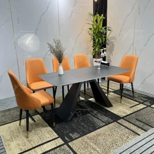 Bộ Bàn Ghế Nhập Khẩu Sheraton - 6 Ghế - K01 (chân X)