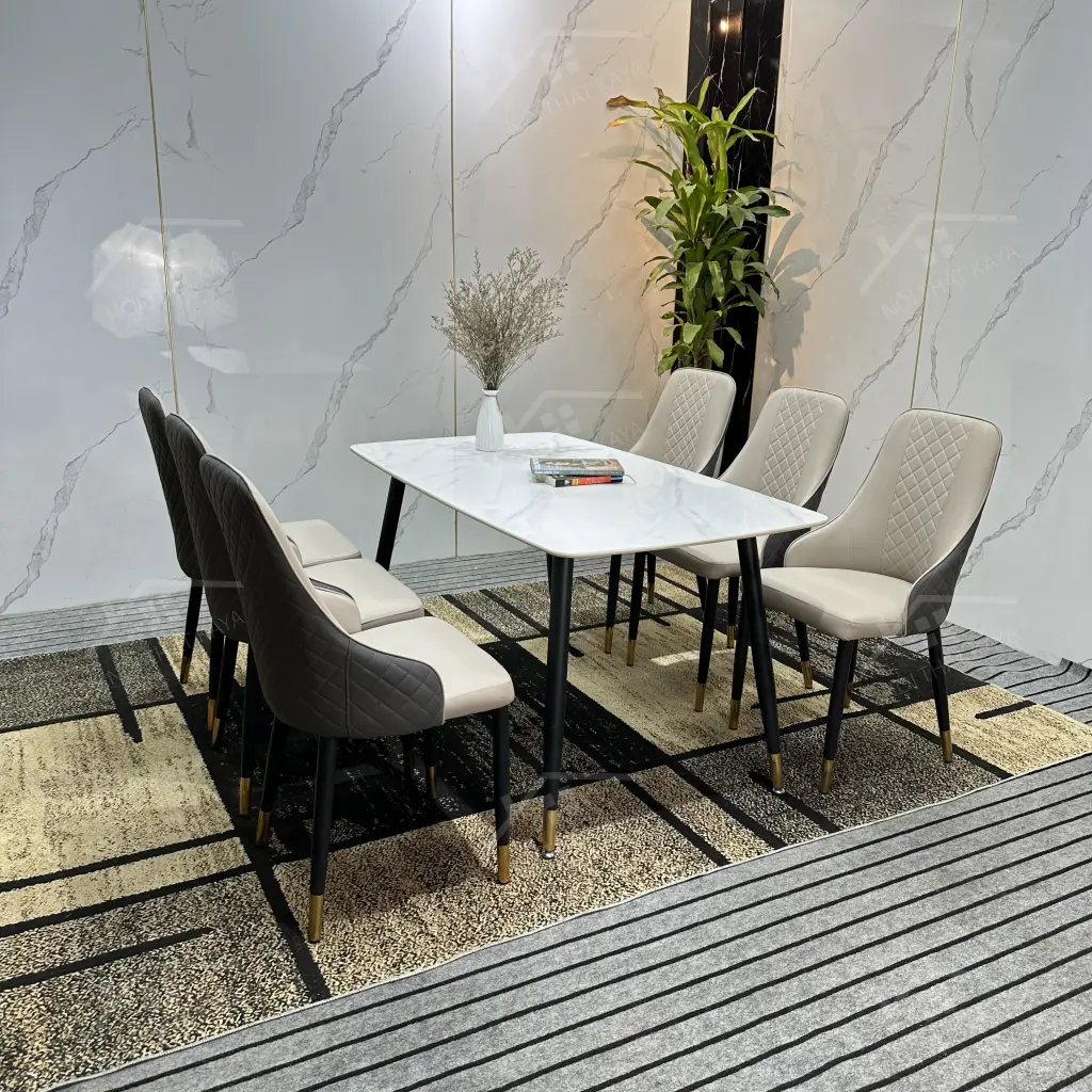 Bộ Bàn Ghế Nhập Khẩu Sheraton - 6 Ghế - K05 (chân Neva)