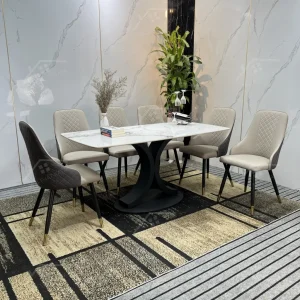 Bộ Bàn Ghế Nhập Khẩu Sheraton - 6 Ghế - K08 (chân Chanel)