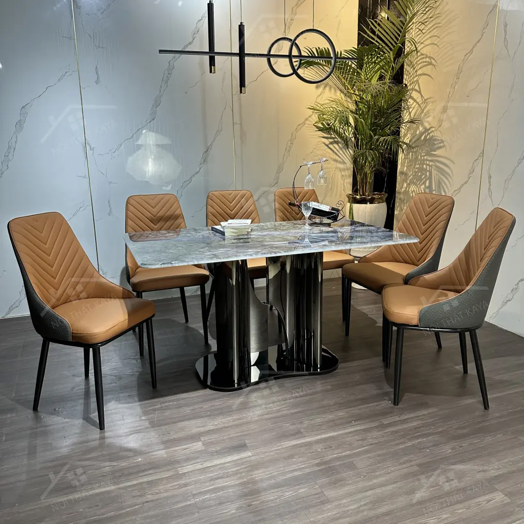 Bộ Bàn Ghế Nhập Khẩu Spine - 6 Ghế - K70