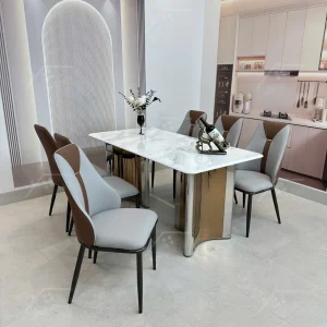 Bộ Bàn Ghế Nhập Khẩu Spot CẢi - 6 Ghế - K22 (mạ Vàng Hồng)