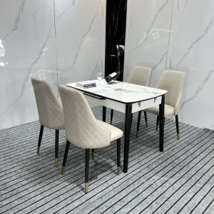 Bộ Bàn Ăn Mặt Đá Thông Minh Ky-gh44 Mở Rộng Kéo Dài – 4 Ghế Monet Vip (2)