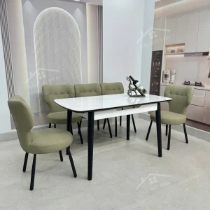 Bộ Bàn Ăn Mặt Đá Thông Minh Mở Rộng K25 – 6 Ghế Bunny (1)