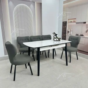 Bộ Bàn Ăn Mặt Đá Thông Minh Mở Rộng K25 – 6 Ghế Bunny (2)
