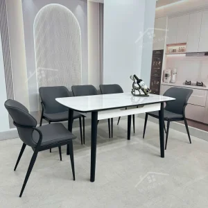 Bộ Bàn Ăn Mặt Đá Thông Minh Mở Rộng K25 – 6 Ghế Mutali (2)