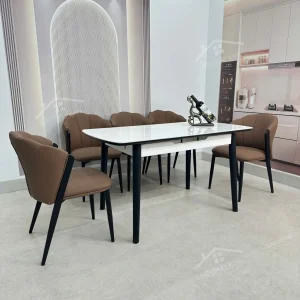 Bộ Bàn Ăn Mặt Đá Thông Minh Mở Rộng K25 – 6 Ghế Napoli (1)