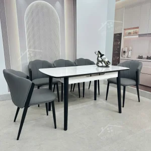 Bộ Bàn Ăn Mặt Đá Thông Minh Mở Rộng K25 – 6 Ghế Napoli (3)