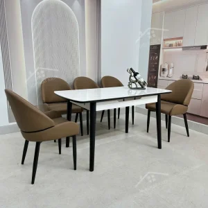 Bộ Bàn Ăn Mặt Đá Thông Minh Mở Rộng K25 – 6 Ghế Polo (2)