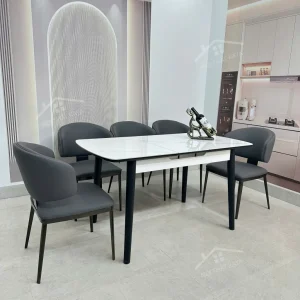 Bộ Bàn Ăn Mặt Đá Thông Minh Mở Rộng K25 – 6 Ghế Roal (3)