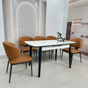 Bộ Bàn Ăn Mặt Đá Thông Minh Mở Rộng K25 – 6 Ghế Roal (4)