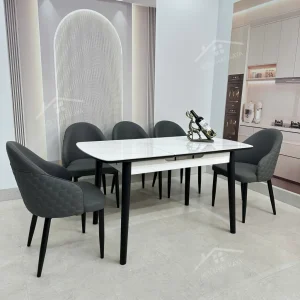 Bộ Bàn Ăn Mặt Đá Thông Minh Mở Rộng K25 – 6 Ghế Selila (3)