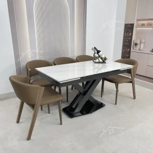 Bộ Bàn Ăn Mặt Đá Thông Minh Mở Rộng K44 – 6 Ghế Ariston (5)