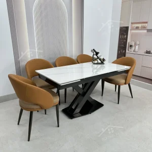 Bộ Bàn Ăn Mặt Đá Thông Minh Mở Rộng K44 – 6 Ghế Kenzo (5)
