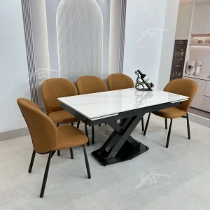 Bộ Bàn Ăn Mặt Đá Thông Minh Mở Rộng K44 – 6 Ghế Rona (3)