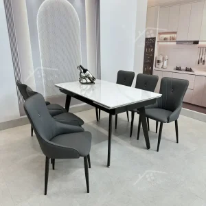Bộ Bàn Ăn Mặt Đá Thông Minh Mở Rộng K47 – 6 Ghế Eric (2)