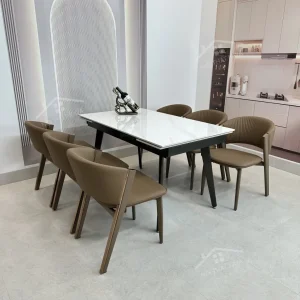 Bộ Bàn Ăn Mặt Đá Thông Minh Mở Rộng K57 – 6 Ghế Ariston (3)