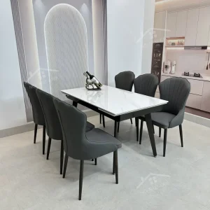 Bộ Bàn Ăn Mặt Đá Thông Minh Mở Rộng K57 – 6 Ghế Ella (3)