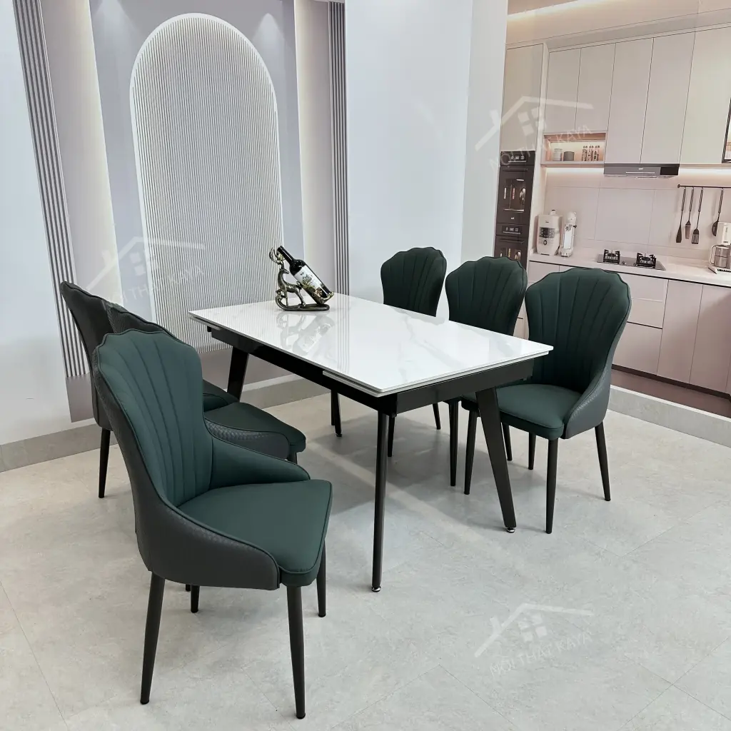 Bộ Bàn Ăn Mặt Đá Thông Minh Mở Rộng K57 – 6 Ghế Ella (5)