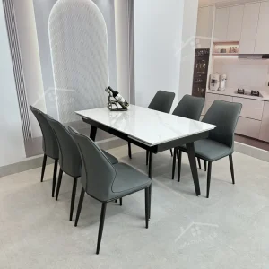 Bộ Bàn Ăn Mặt Đá Thông Minh Mở Rộng K57 – 6 Ghế Jena (4)