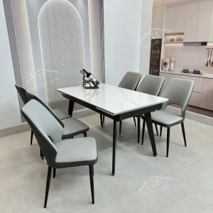 Bộ Bàn Ăn Mặt Đá Thông Minh Mở Rộng K57 – 6 Ghế Joyce (3)