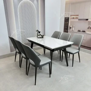 Bộ Bàn Ăn Mặt Đá Thông Minh Mở Rộng K57 – 6 Ghế Joyce (4)