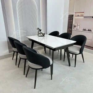 Bộ Bàn Ăn Mặt Đá Thông Minh Mở Rộng K57 – 6 Ghế Kenzo (1)